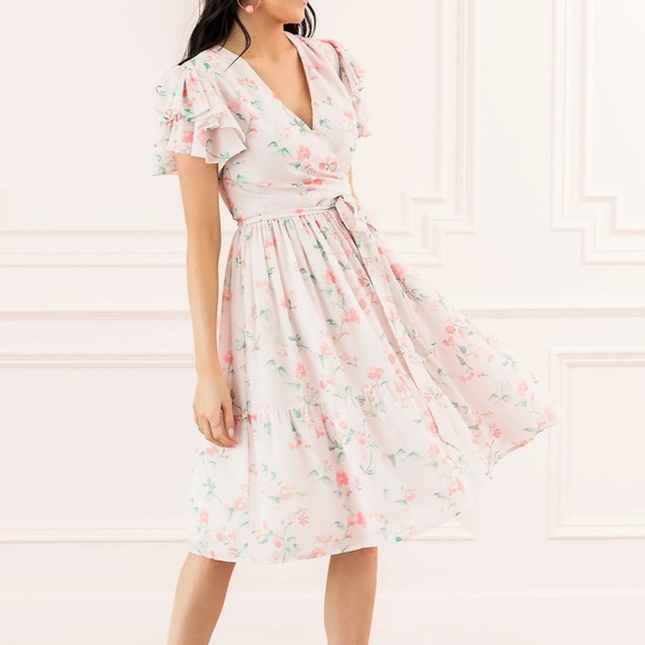 Rachel Parcell Tiered Ruffle Sleeve Dress - Picture 2 of 4